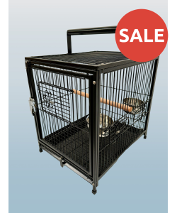 Parrot-Supplies Premium Parrot Travel Cage - Black